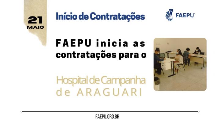 Início das contratações no Hospital de campanha de Araguari